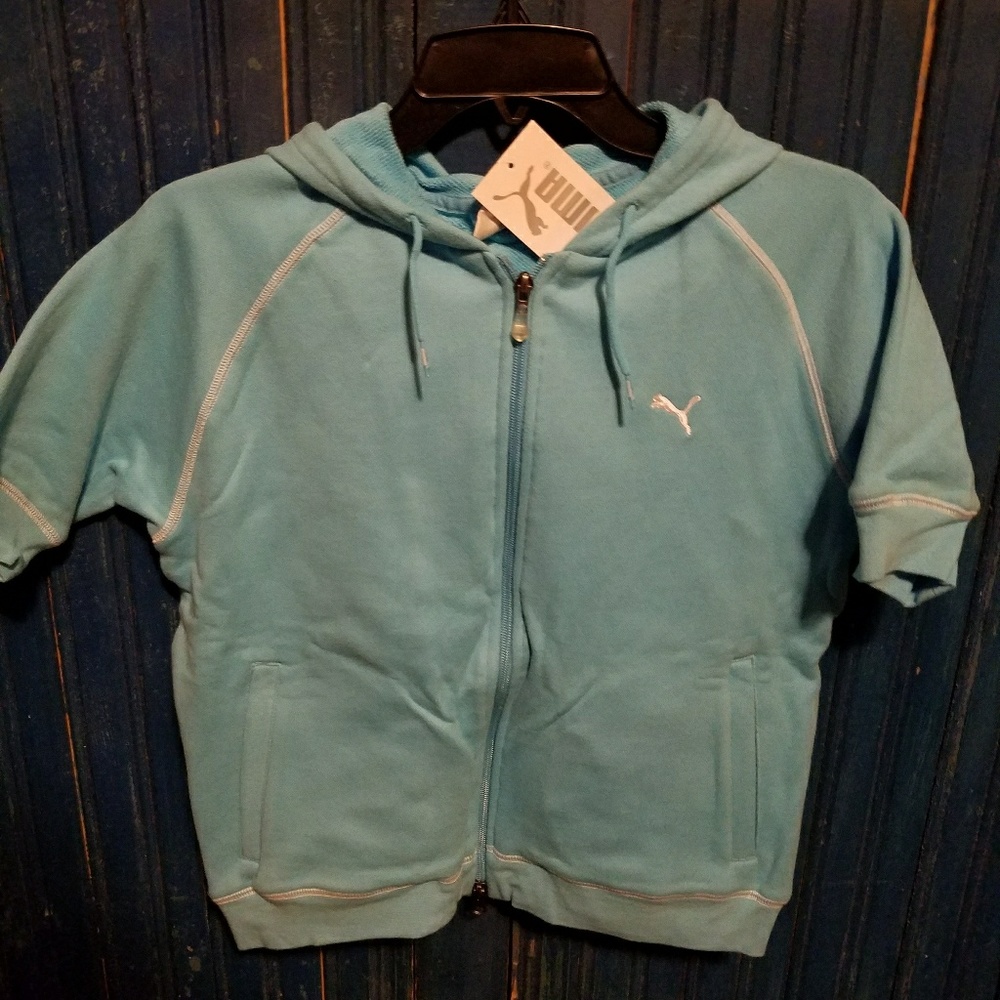 PUMA Short Sleeve Hoodie Sweatshirt